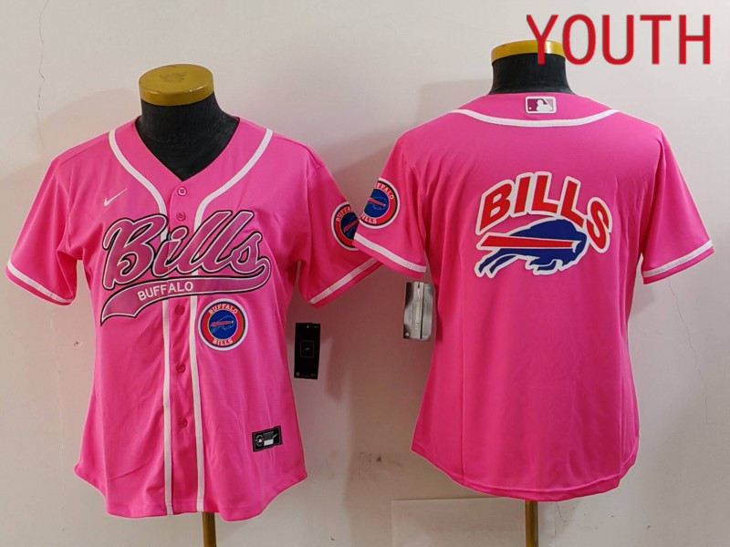 Youth Buffalo Bills Blank Pink Joint Name 2024 Nike Limited NFL Jersey style 9122->youth nfl jersey->Youth Jersey